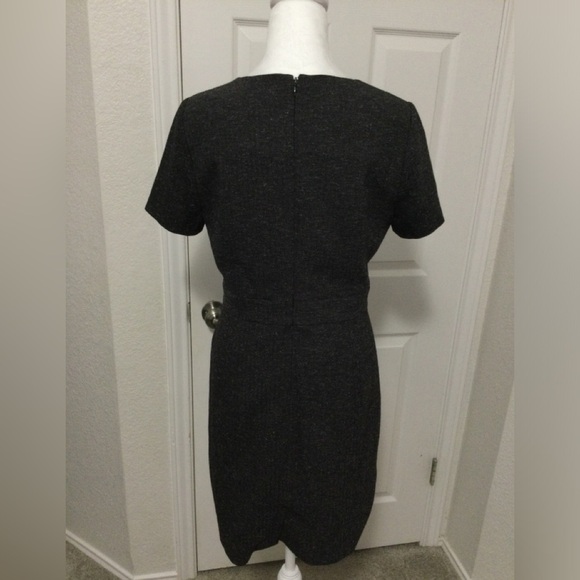 Amanda & Chelsea Heather Dark Gray Sort Sleeve Dress Size 6 - Picture 4 of 8